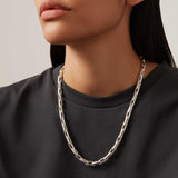 Jenny Bird-Alber Necklace-Necklaces-Silver Plated-Blue Ruby Jewellery-Vancouver Canada