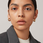 Jenny Bird-Sées Hoop Earrings-Earrings-14k Gold Plated-Blue Ruby Jewellery-Vancouver Canada