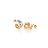 Jenny Bird-Sées Hoop Earrings-Earrings-14k Gold Plated-Blue Ruby Jewellery-Vancouver Canada
