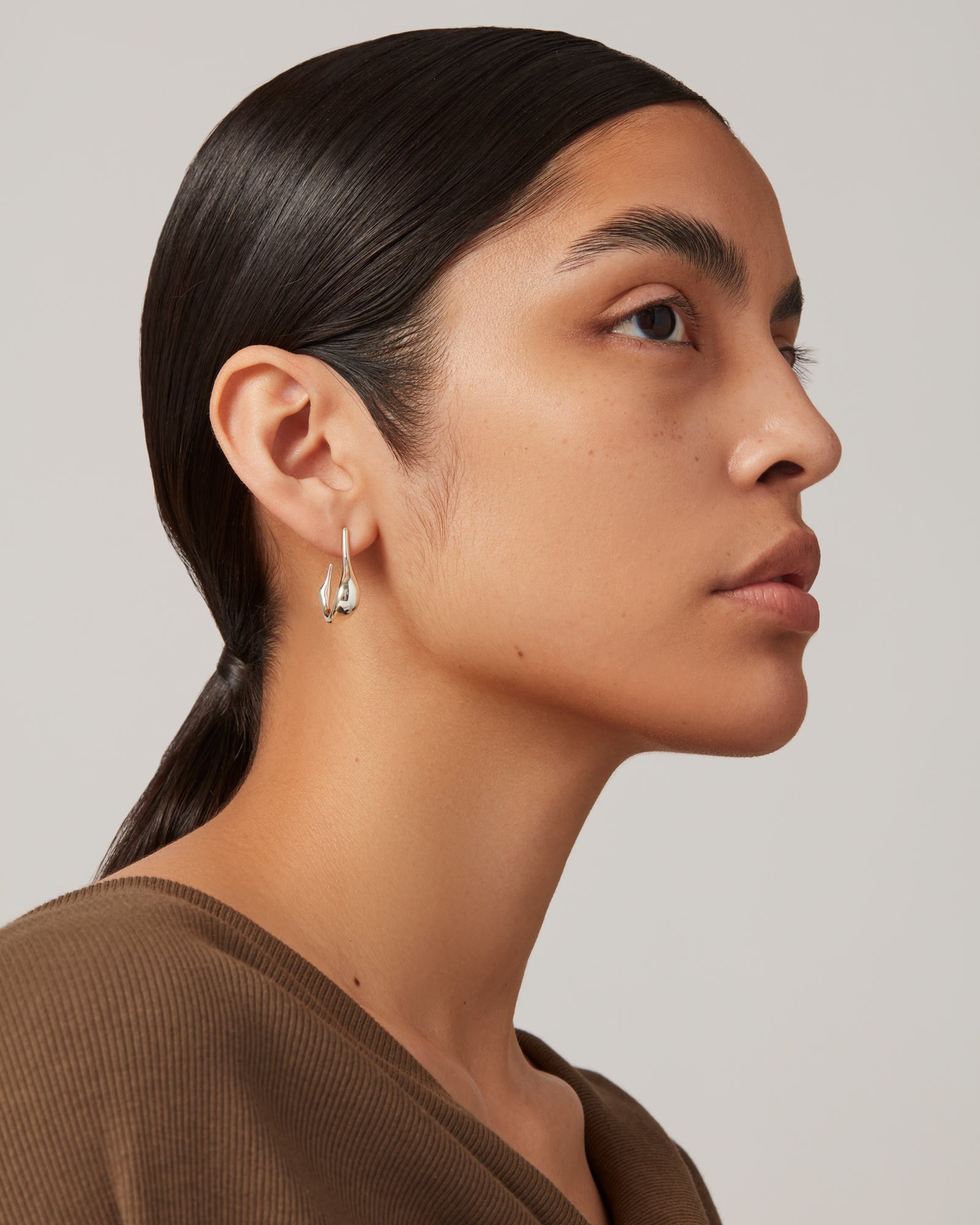 Jenny Bird-Small Colette Hoop Earrings-Earrings-Silver Plated-Blue Ruby Jewellery-Vancouver Canada
