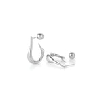 Jenny Bird-Small Colette Hoop Earrings-Earrings-Silver Plated-Blue Ruby Jewellery-Vancouver Canada