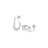 Jenny Bird-Small Colette Hoop Earrings-Earrings-Silver Plated-Blue Ruby Jewellery-Vancouver Canada