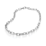 Jenny Bird-Loire Necklace-Necklaces-Silver Plated-Blue Ruby Jewellery-Vancouver Canada