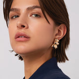 Non-Stop Clip On Earrings 14k Gold Dipped Brass