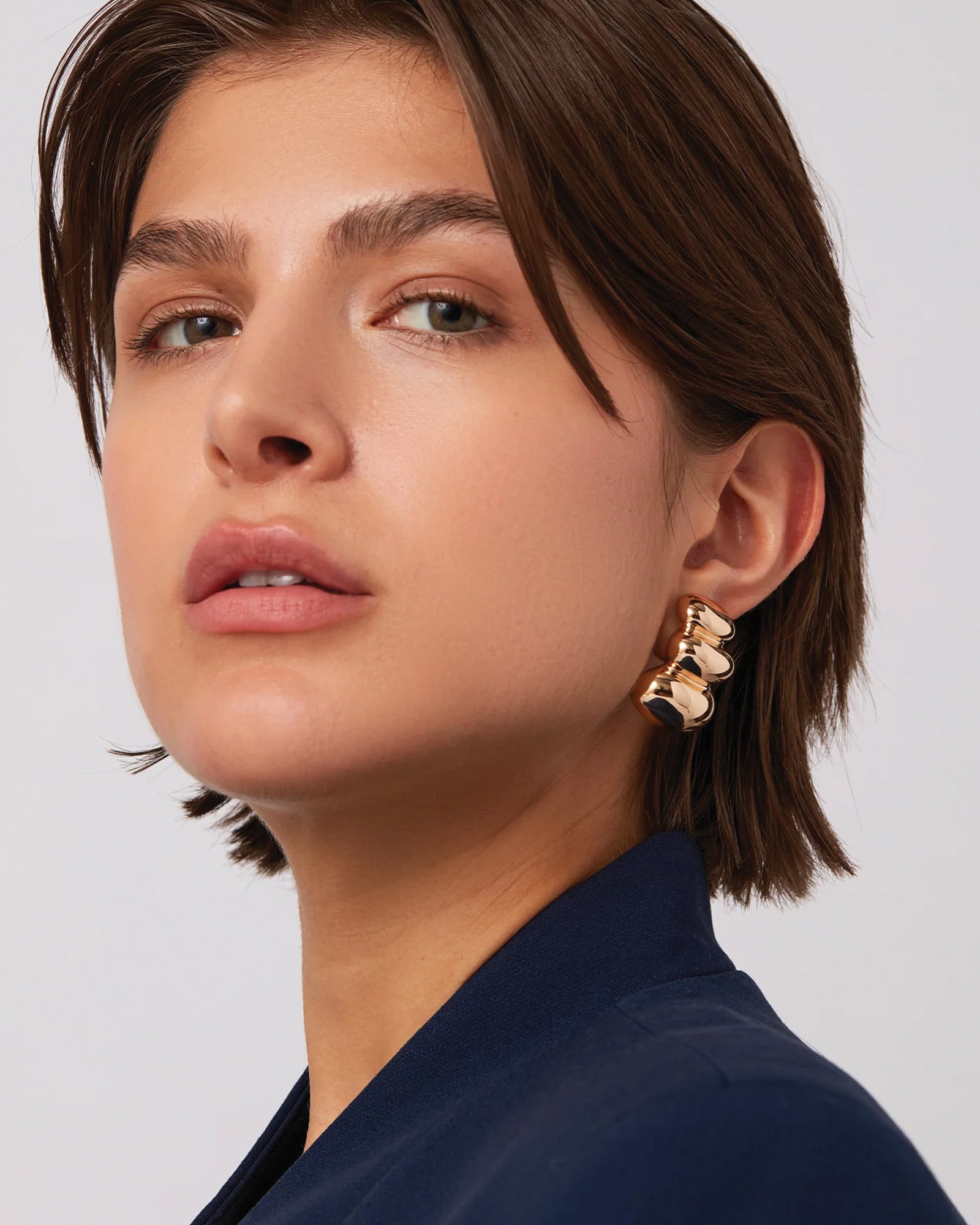 Non-Stop Clip On Earrings 14k Gold Dipped Brass