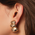 Non-Stop Clip On Earrings 14k Gold Dipped Brass