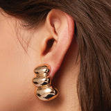 Non-Stop Clip On Earrings 14k Gold Dipped Brass