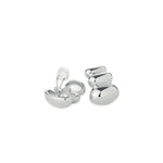 Non-Stop Clip On Earrings Silver Dipped Brass