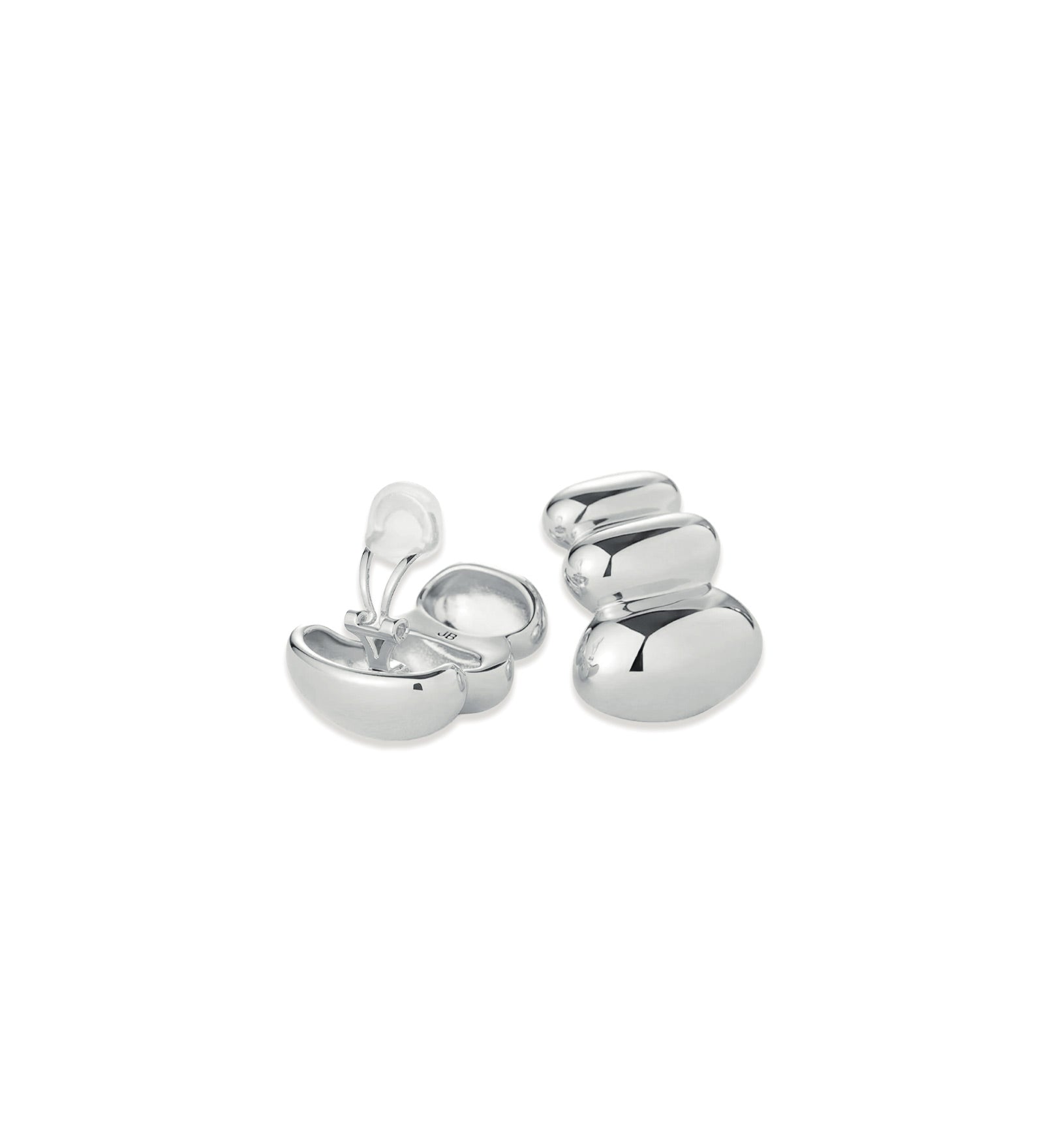 Non-Stop Clip On Earrings Silver Dipped Brass