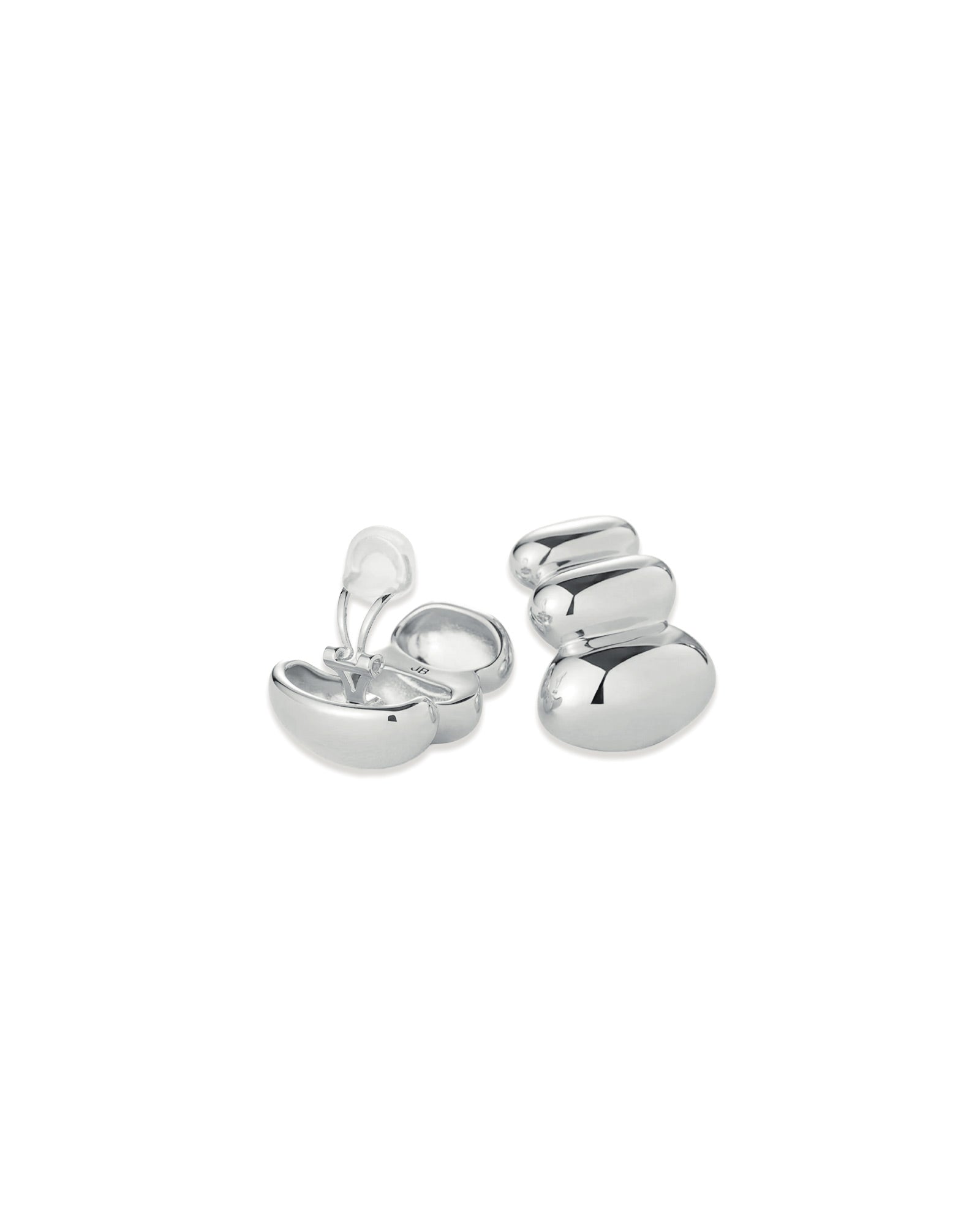 Non-Stop Clip On Earrings Silver Dipped Brass