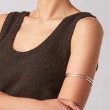 Yaya Arm Cuff Silver Dipped Brass