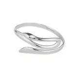 Egret Arm Cuff Silver Dipped Brass