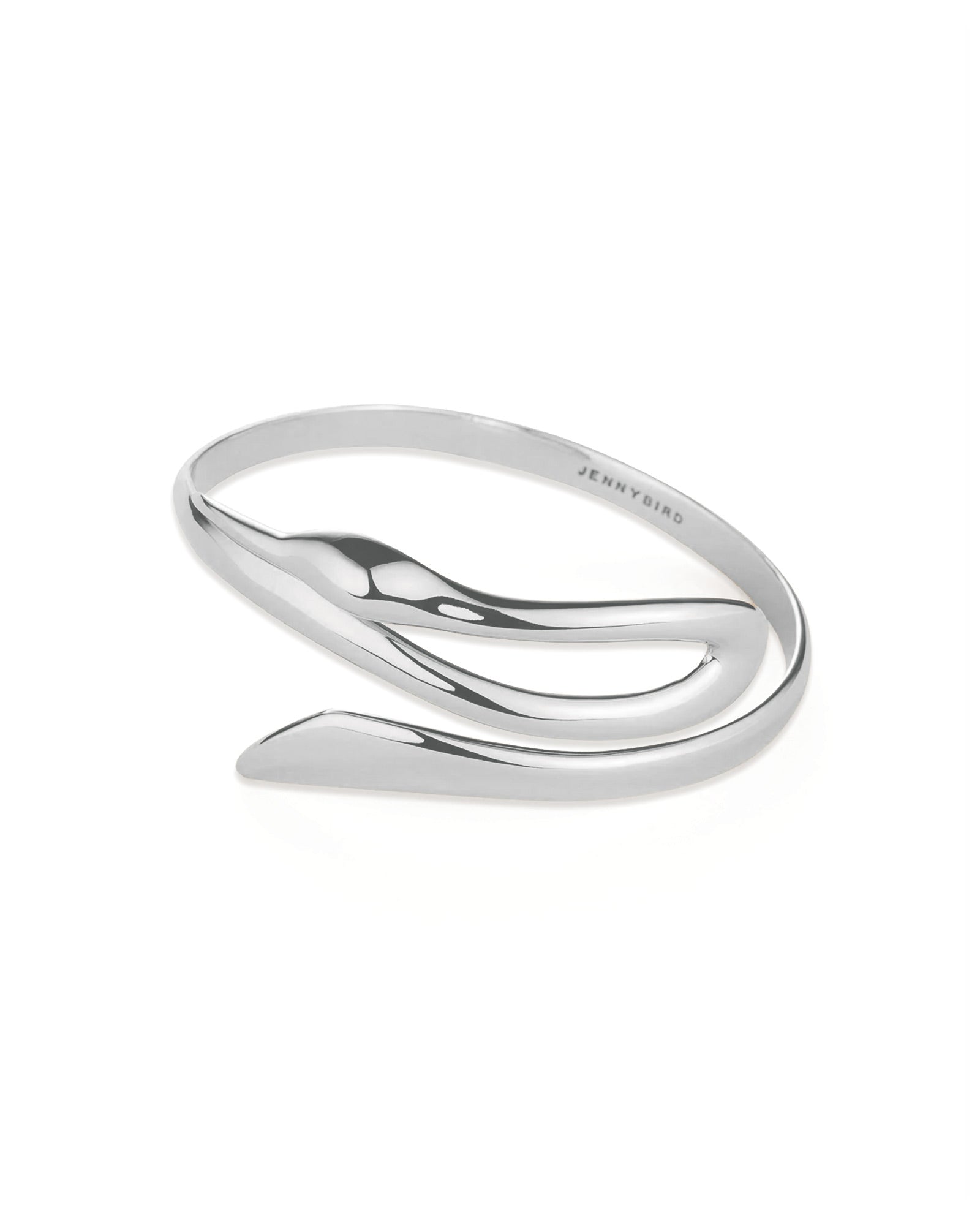 Egret Arm Cuff Silver Dipped Brass