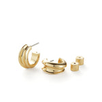 Mini Lennon Hoops 14k Gold Dipped Brass