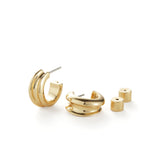 Mini Lennon Hoops 14k Gold Dipped Brass
