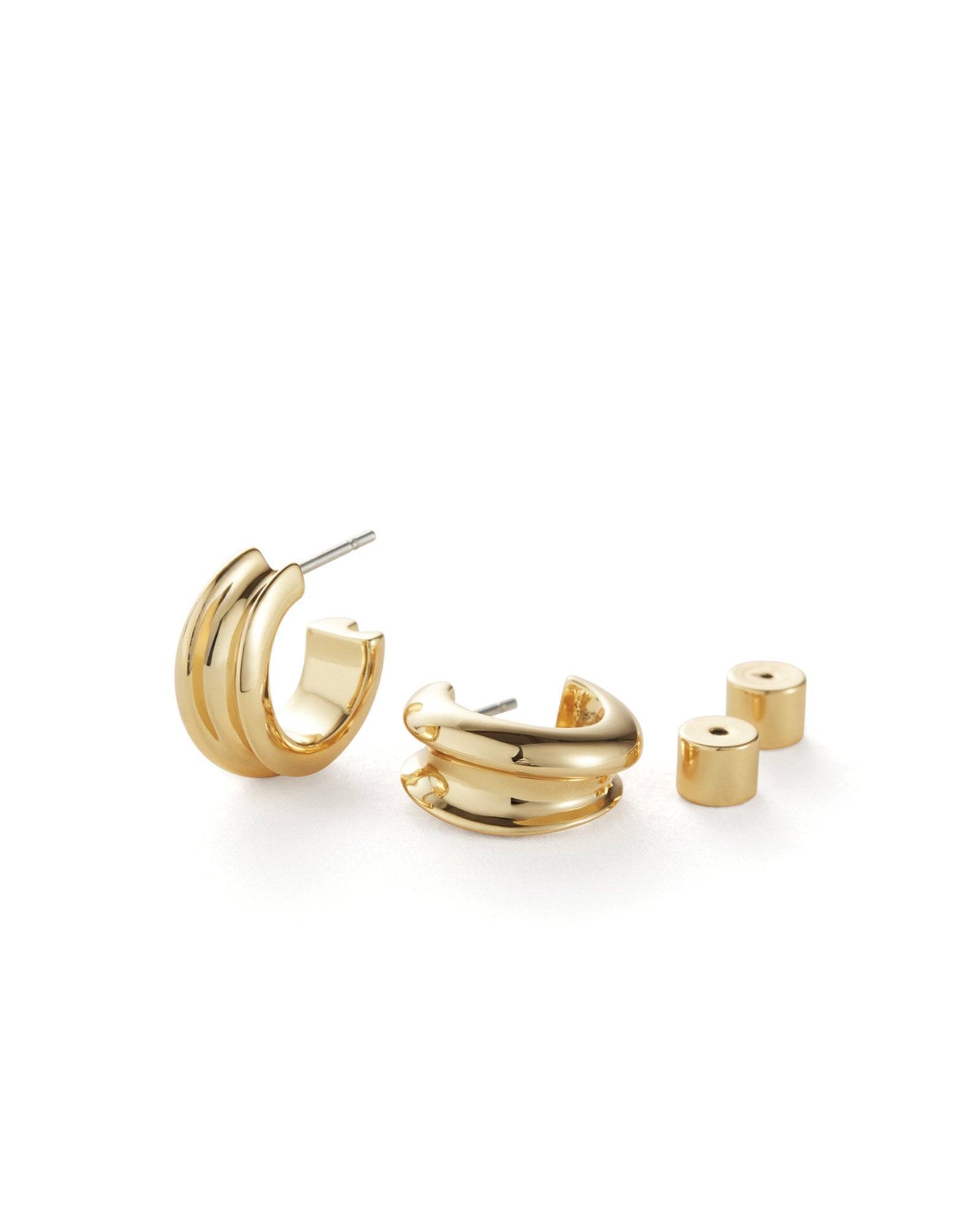 Mini Lennon Hoops 14k Gold Dipped Brass
