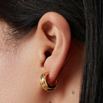 Jenny Bird-Mini Lennon Hoops-Earrings-Blue Ruby Jewellery-Vancouver Canada