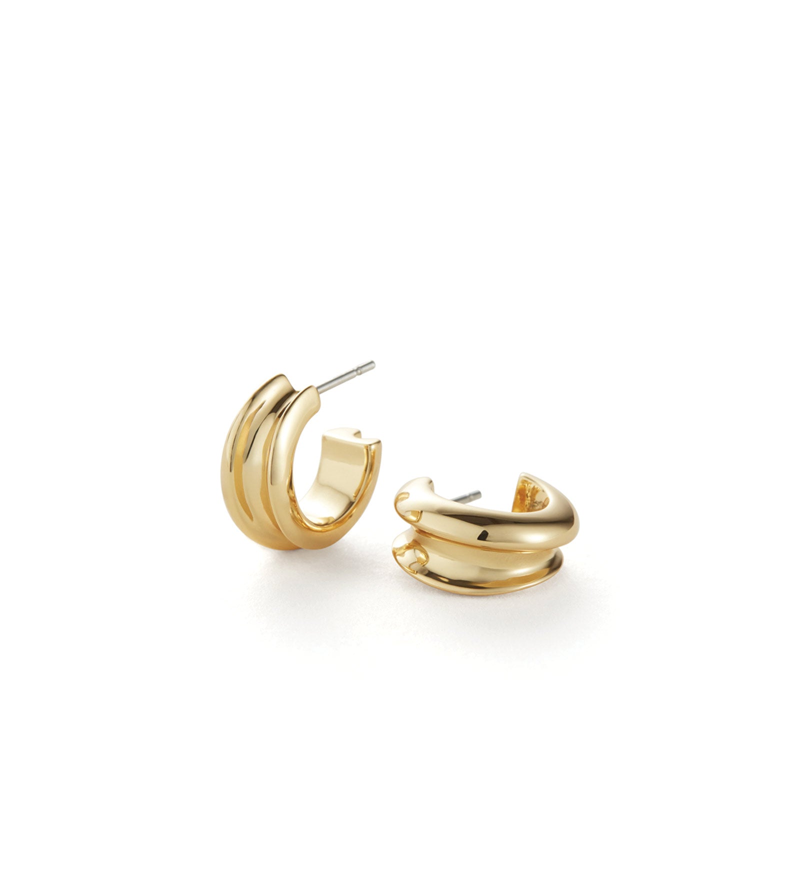 Mini Lennon Hoops 14k Gold Dipped Brass