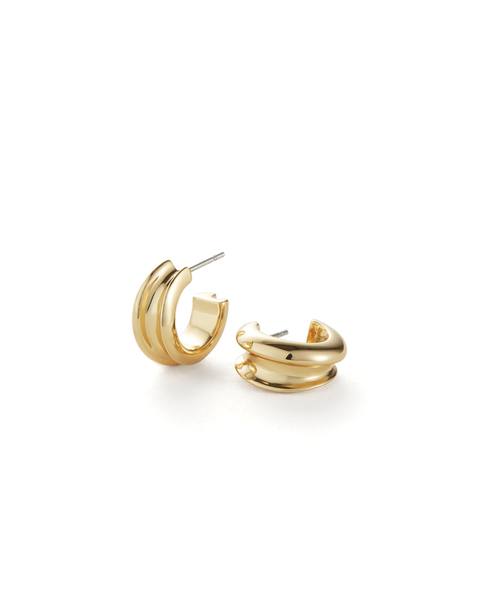 Mini Lennon Hoops 14k Gold Dipped Brass