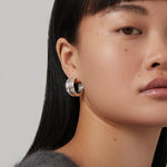 Mini Lennon Hoops Silver Dipped Brass