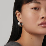 Mini Lennon Hoops Silver Dipped Brass