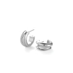 Mini Lennon Hoops Silver Dipped Brass