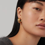 Lennon Hoops 14k Gold Dipped Brass