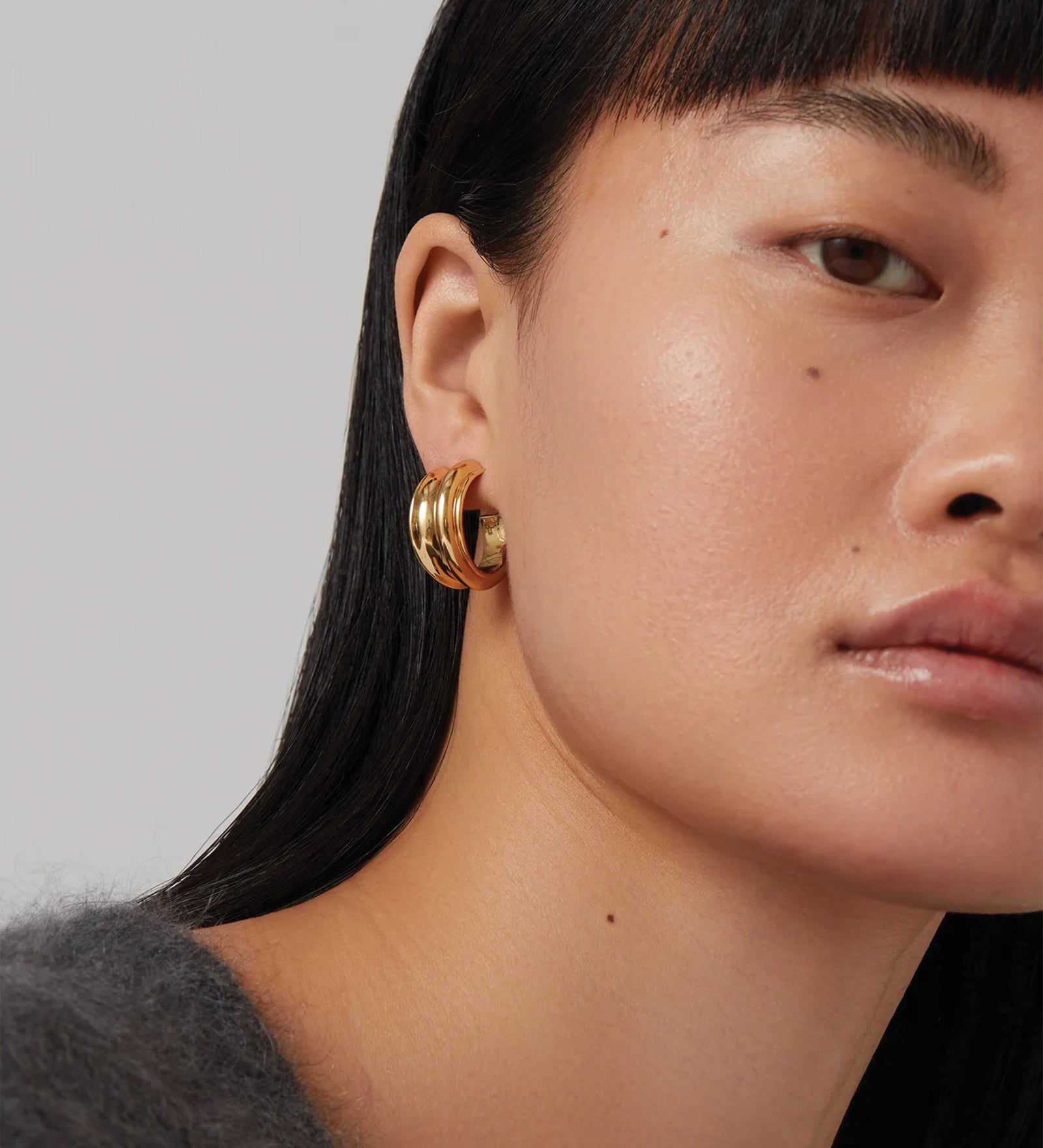 Lennon Hoops 14k Gold Dipped Brass
