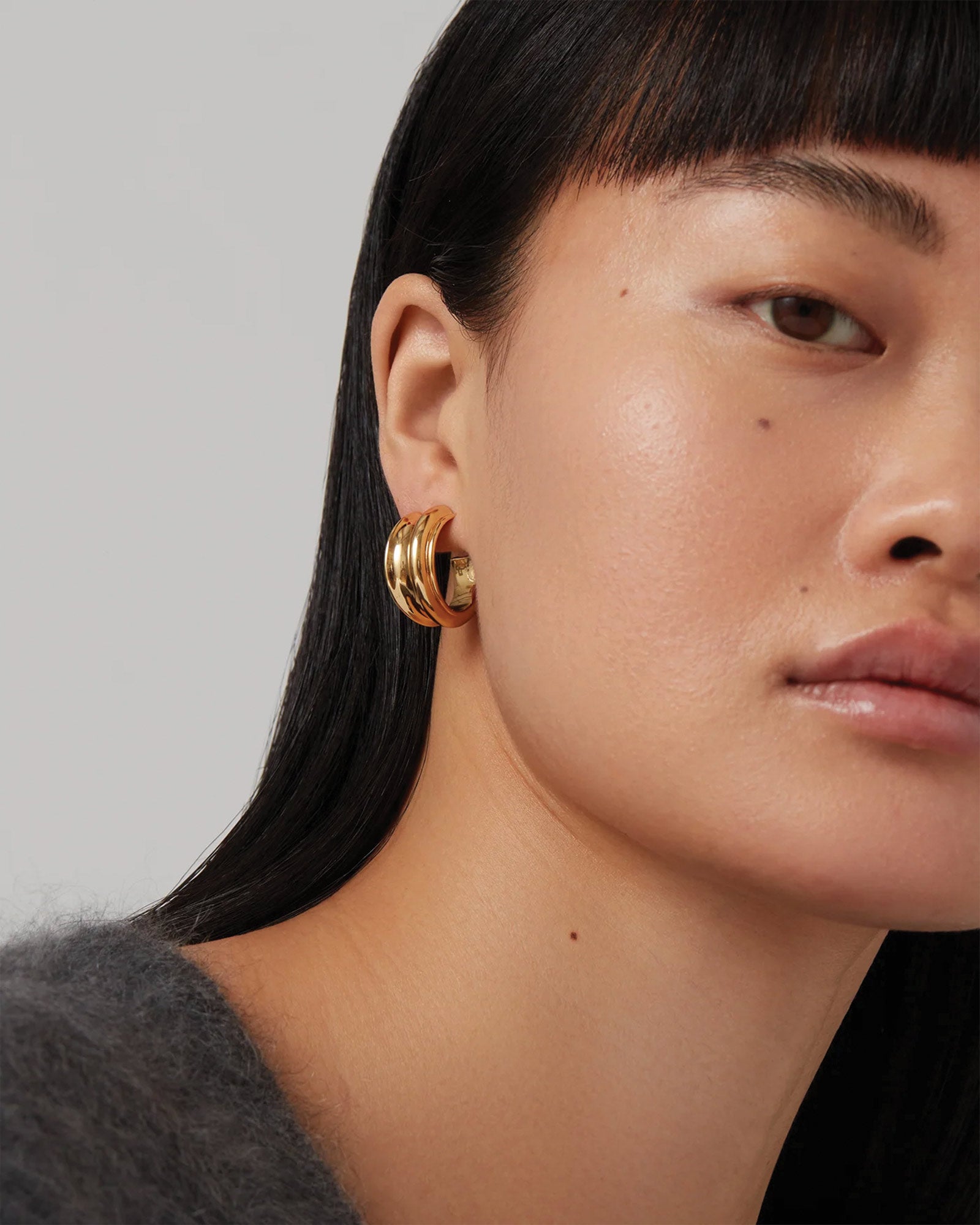 Lennon Hoops 14k Gold Dipped Brass