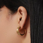Lennon Hoops 14k Gold Dipped Brass