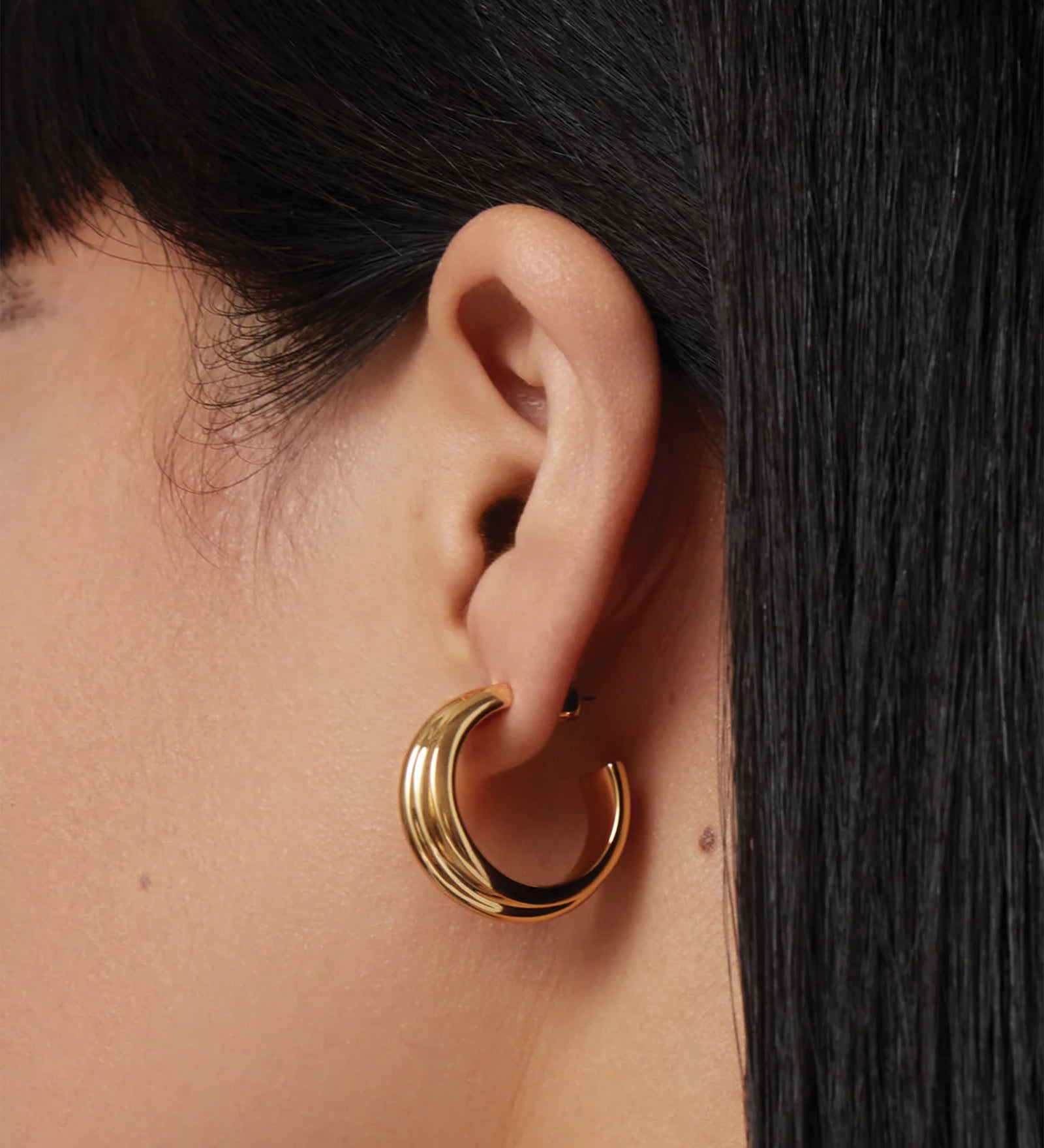 Lennon Hoops 14k Gold Dipped Brass