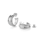 Lennon Hoops Silver Dipped Brass