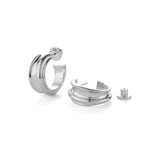Lennon Hoops Silver Dipped Brass