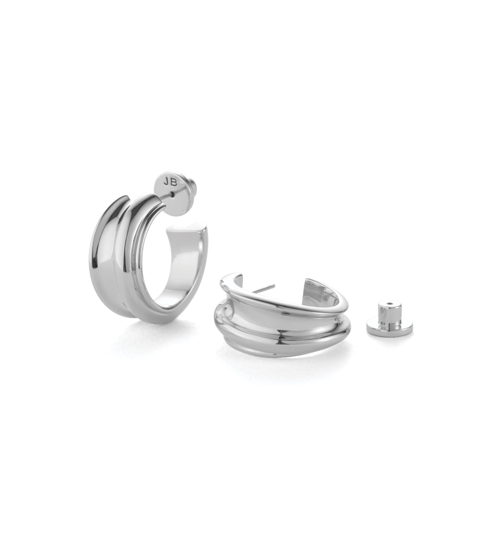 Lennon Hoops Silver Dipped Brass