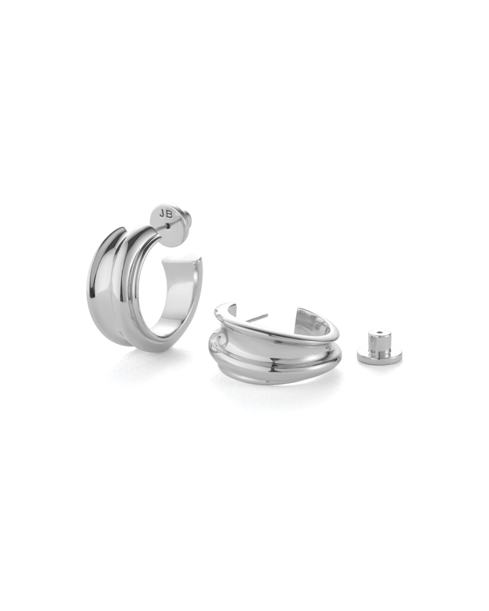 Lennon Hoops Silver Dipped Brass