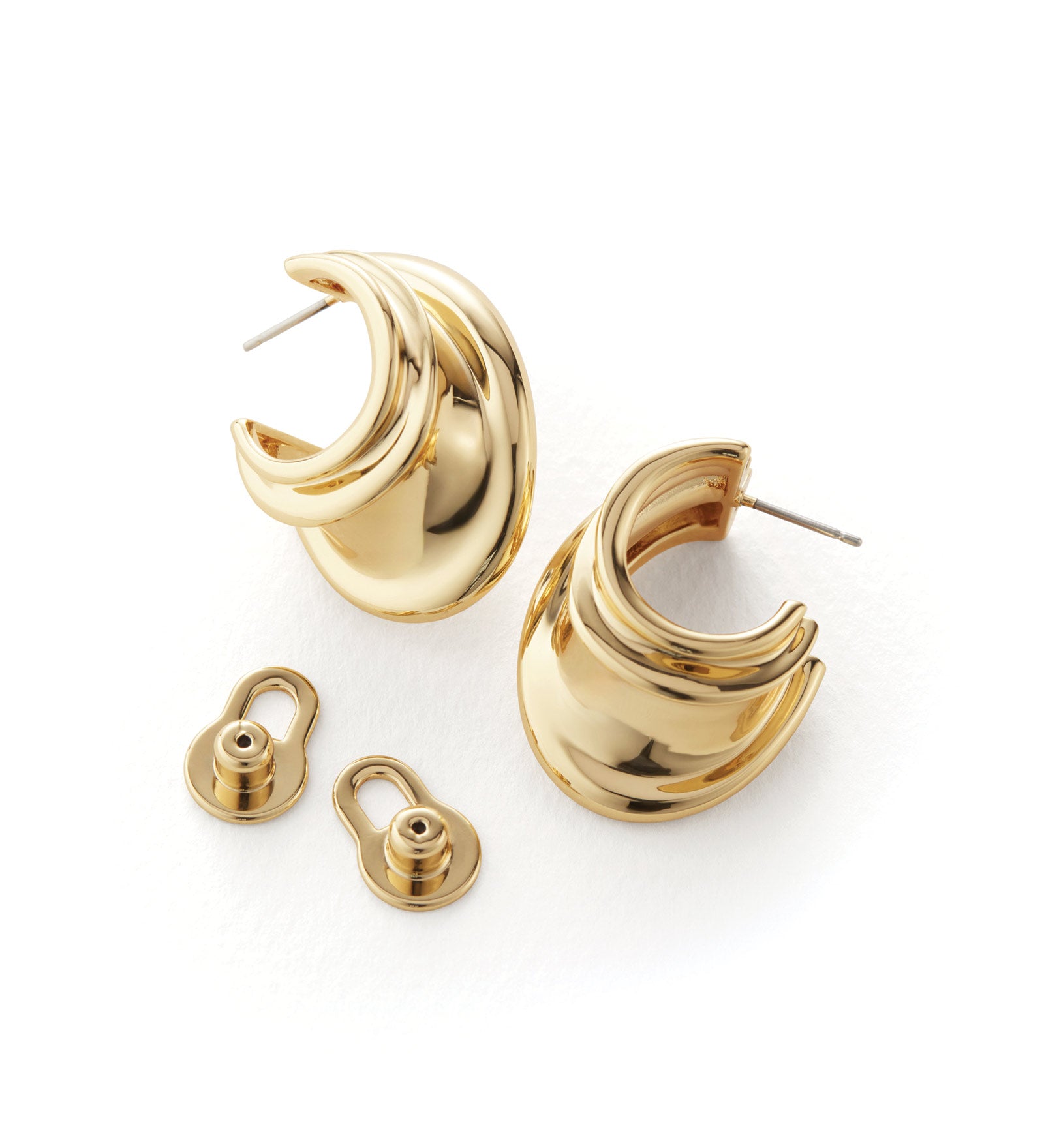 Leona Hoops 14k Gold Dipped Brass