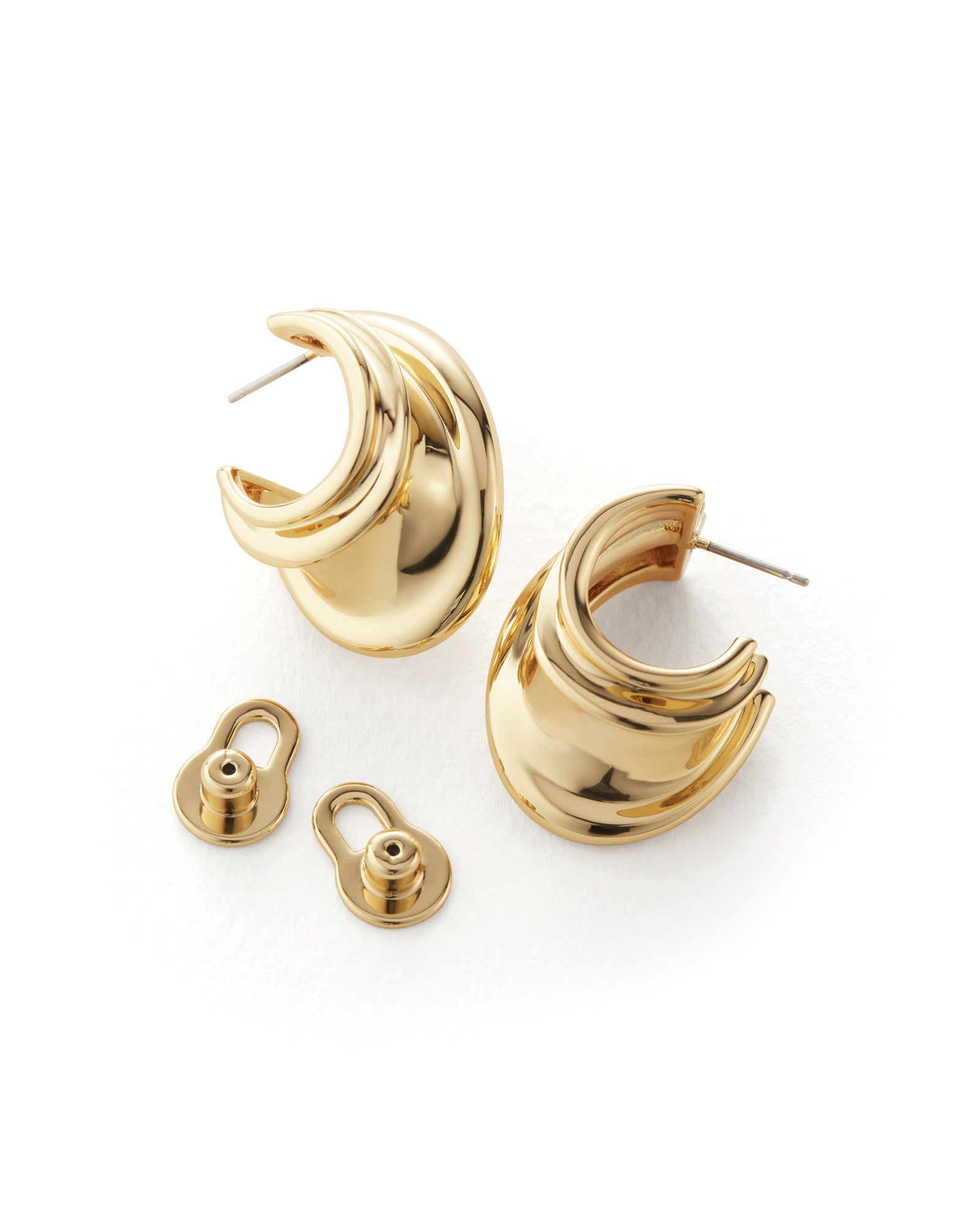 Leona Hoops 14k Gold Dipped Brass