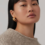 Leona Hoops 14k Gold Dipped Brass
