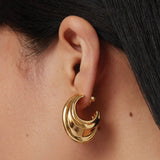 Leona Hoops 14k Gold Dipped Brass