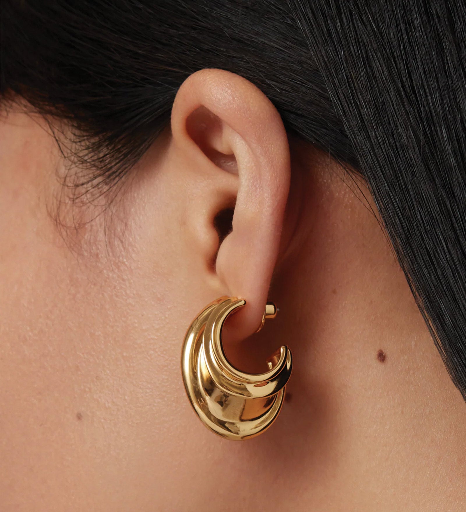 Leona Hoops 14k Gold Dipped Brass