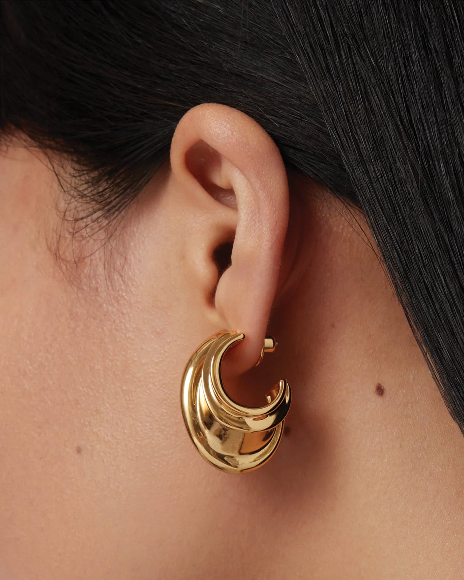 Leona Hoops 14k Gold Dipped Brass
