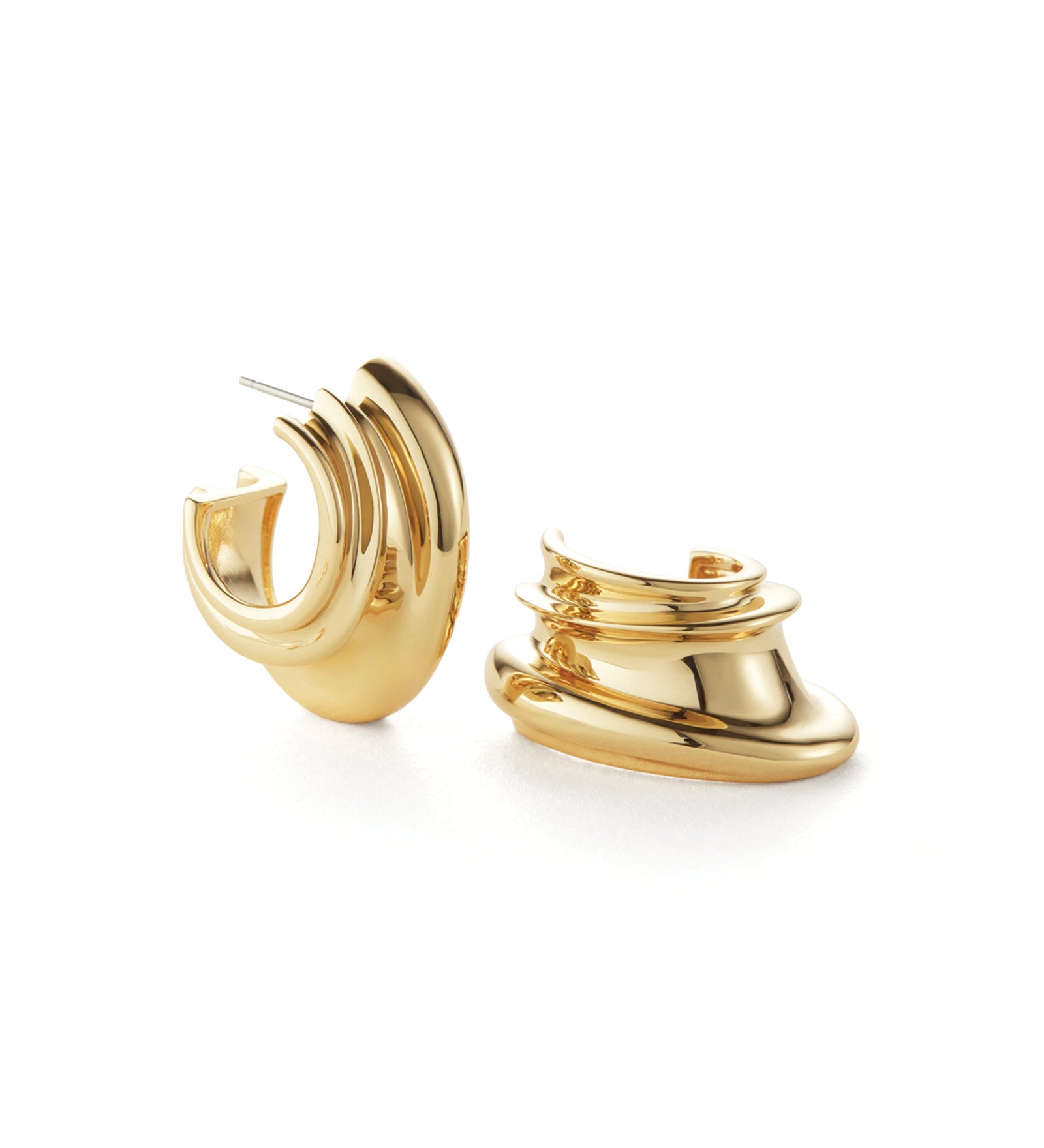 Leona Hoops 14k Gold Dipped Brass