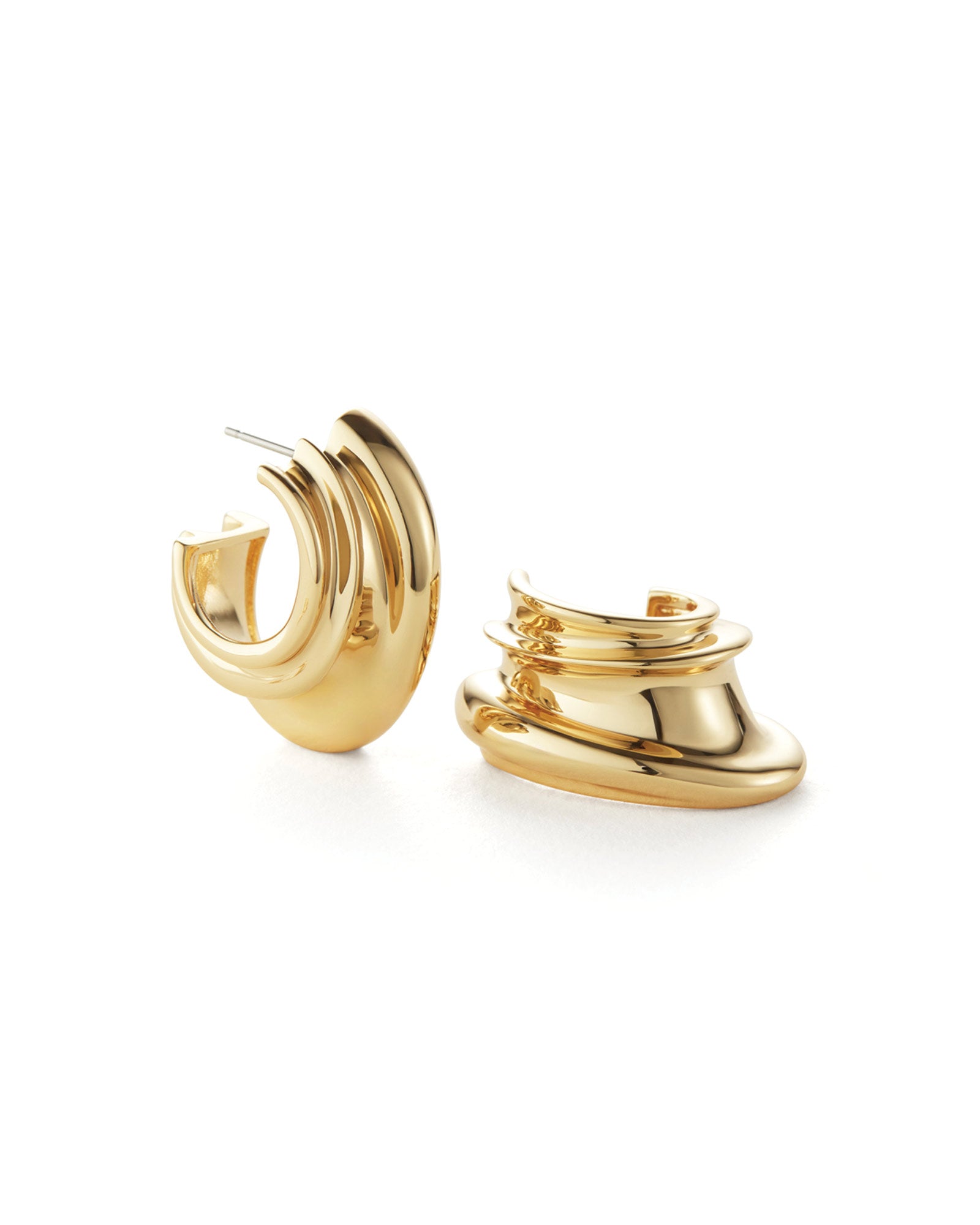 Leona Hoops 14k Gold Dipped Brass