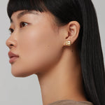 Mini Sundra Earrings 14k Gold Dipped Brass