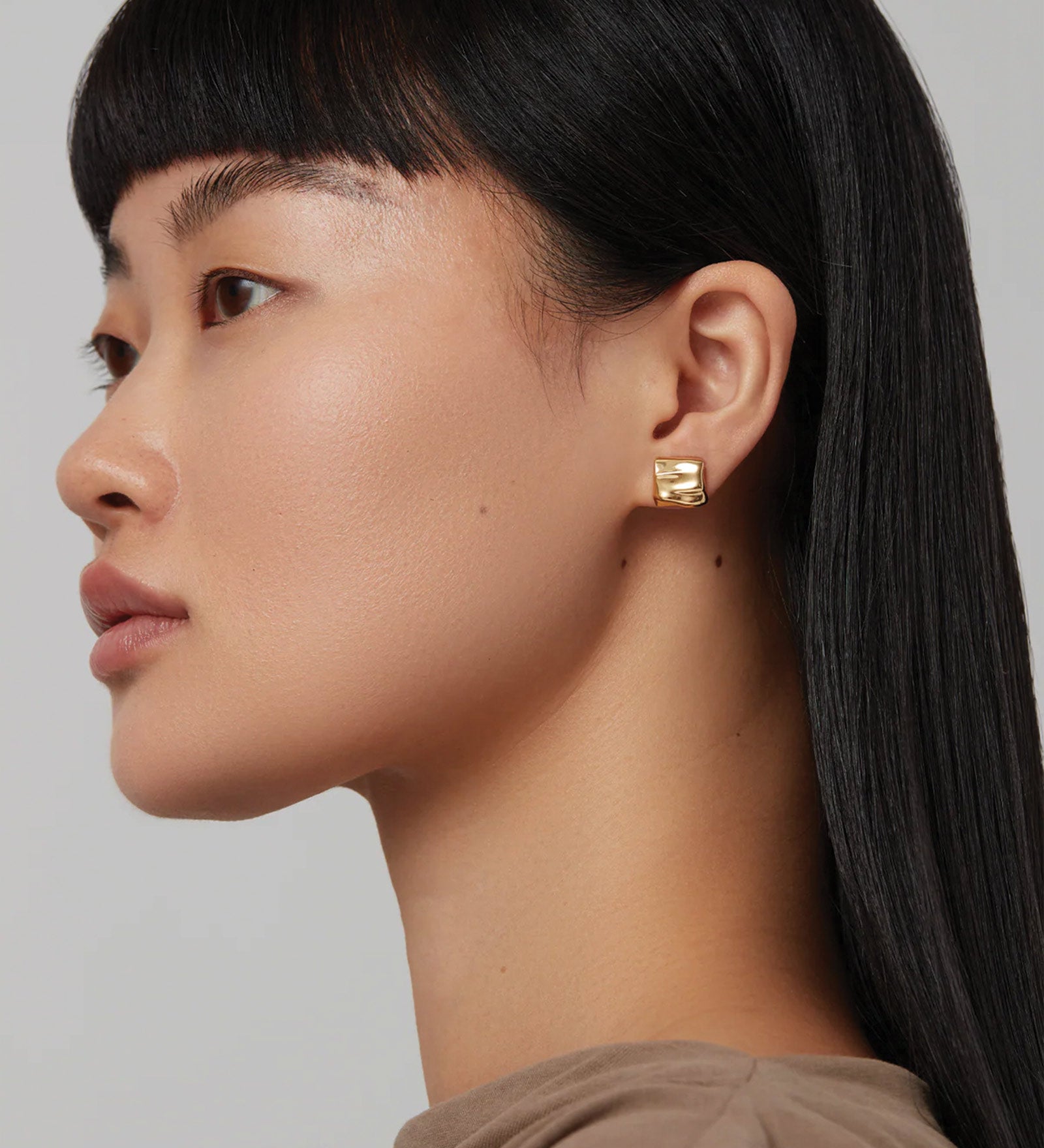 Mini Sundra Earrings 14k Gold Dipped Brass