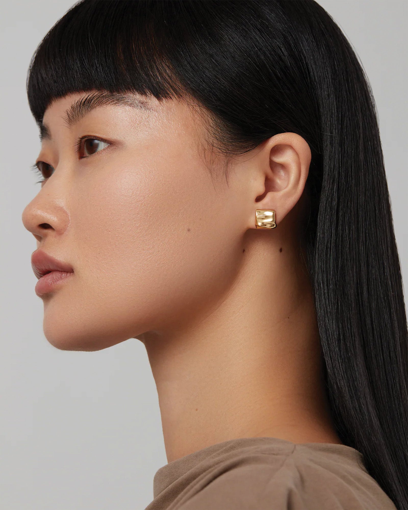 Mini Sundra Earrings 14k Gold Dipped Brass