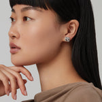 Mini Sundra Earrings Silver Dipped Brass