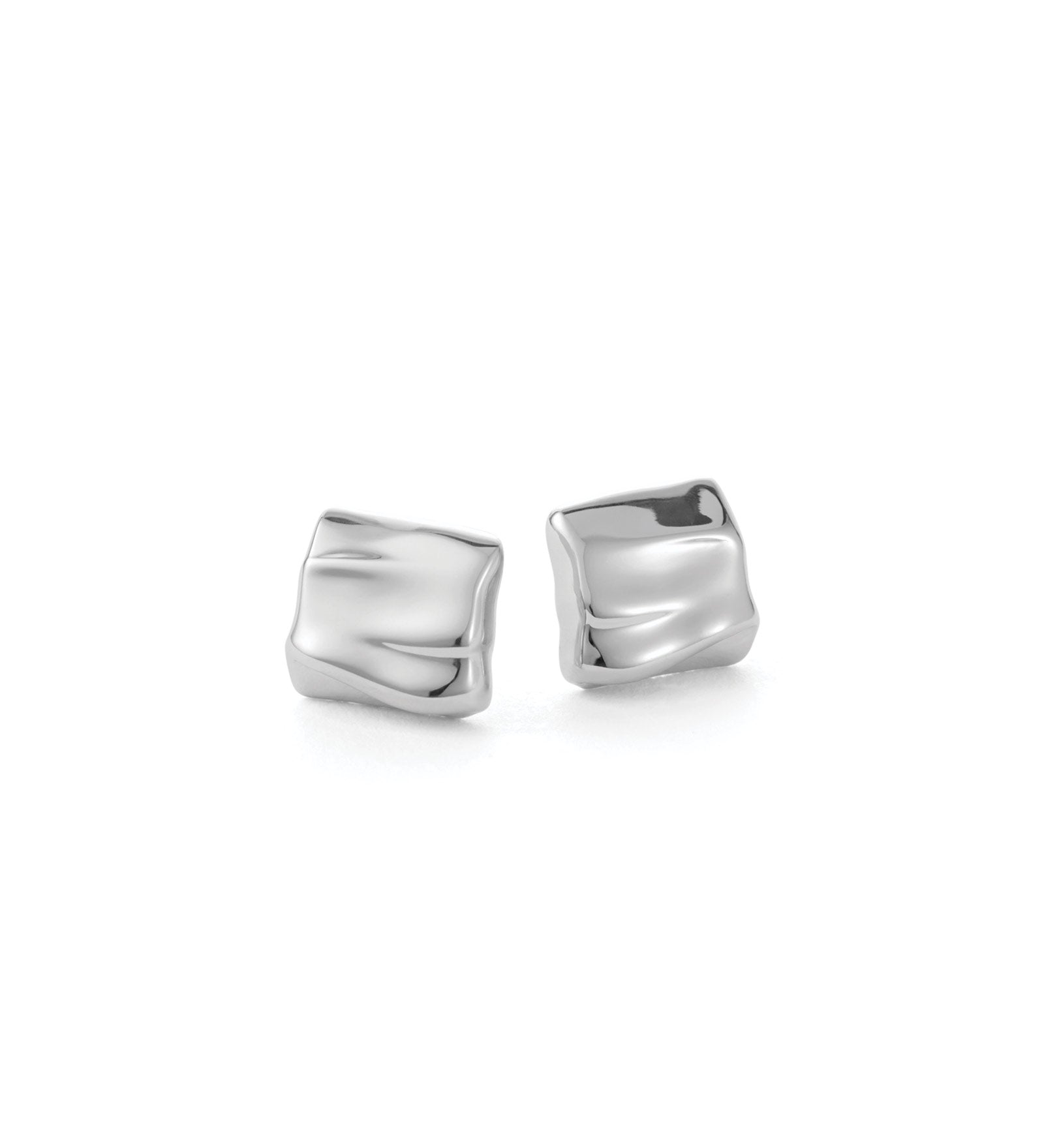 Mini Sundra Earrings Silver Dipped Brass
