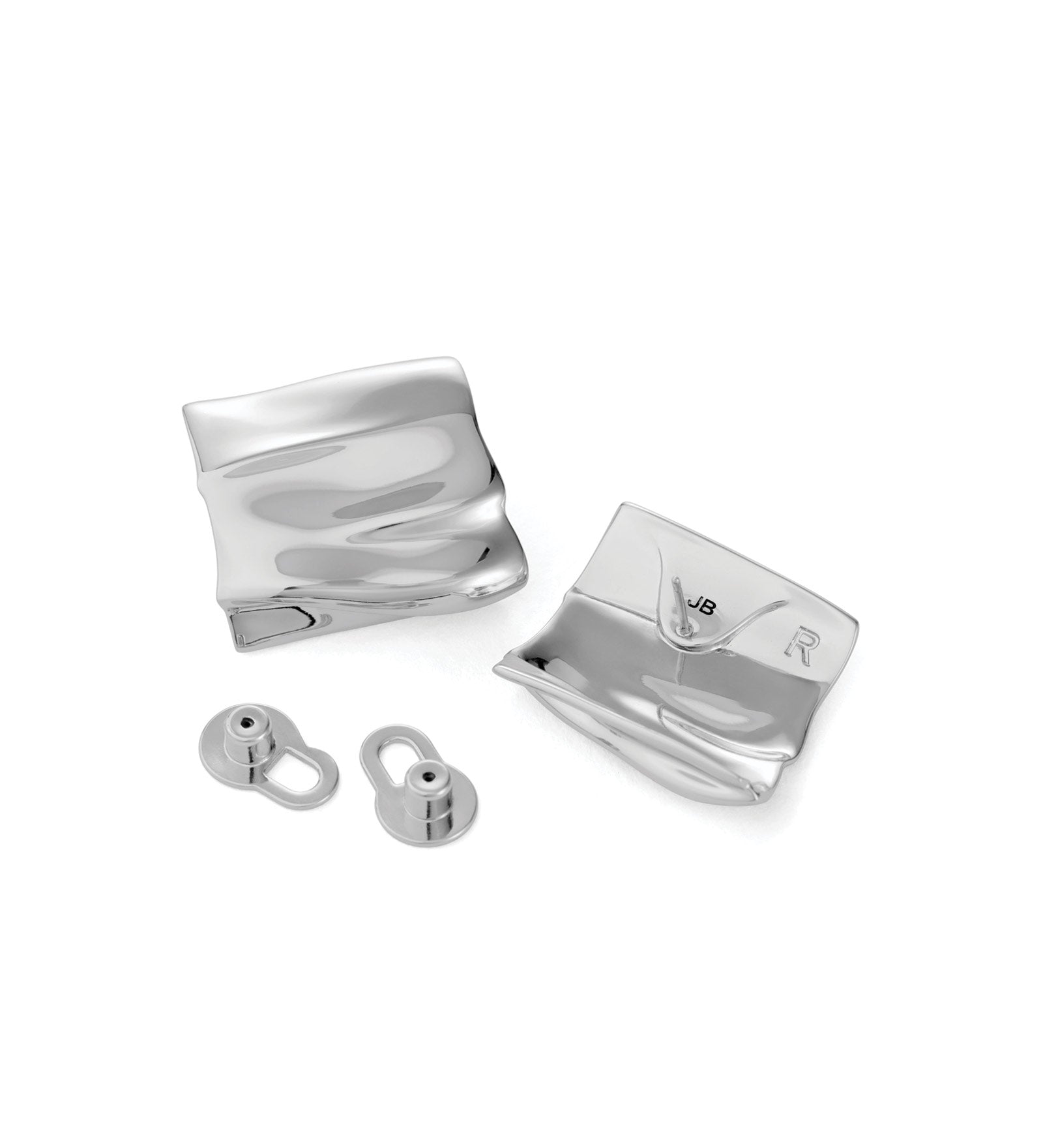 Sundra Earrings Silver Dipped Brass