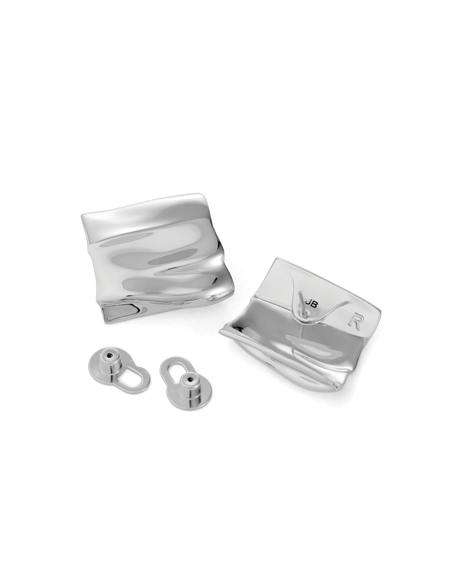 Sundra Earrings Silver Dipped Brass